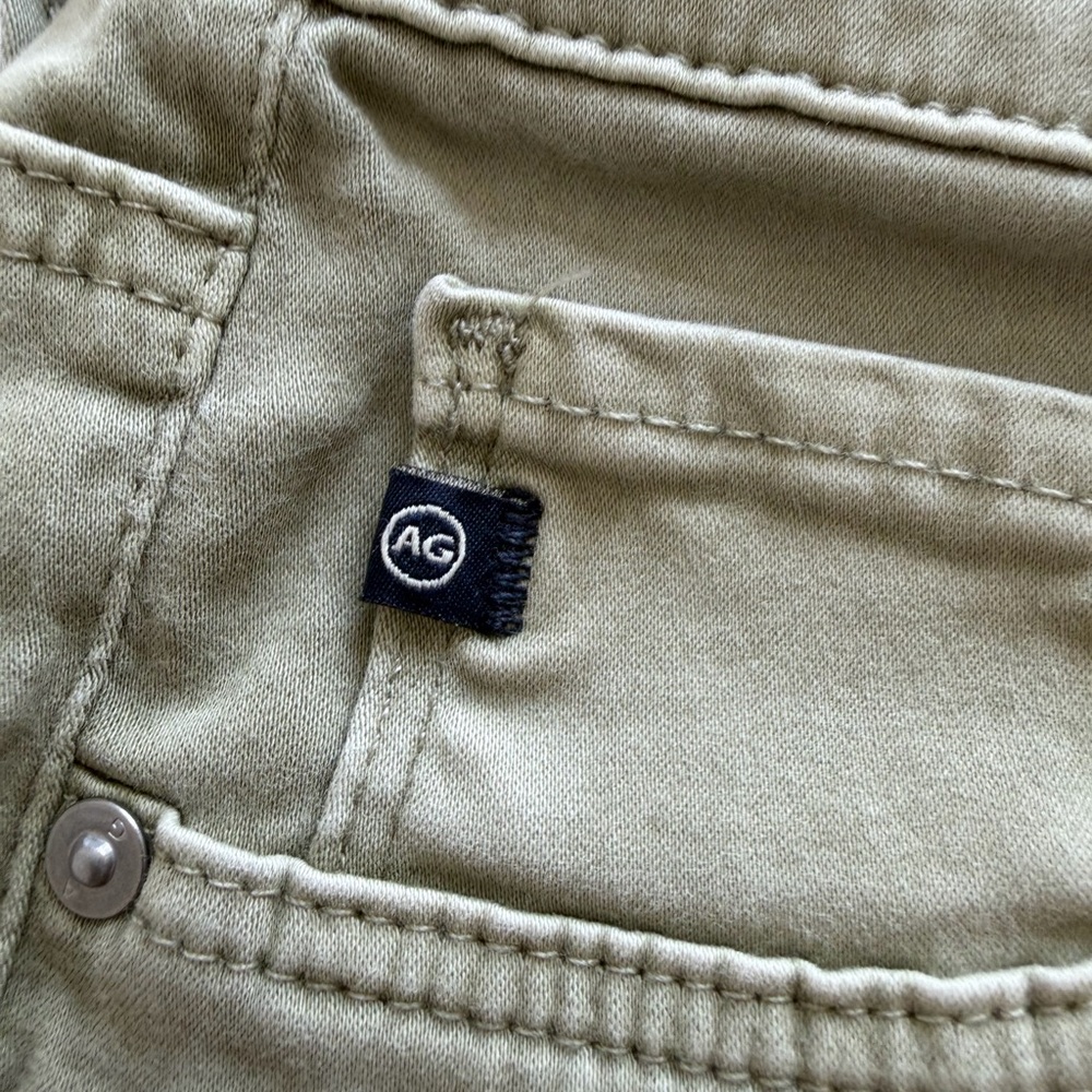 AG Adriano Goldschmied Olive Green Skinny Jeans Size 26 Stretch Mid Rise  Denim - Picture 5 of 16